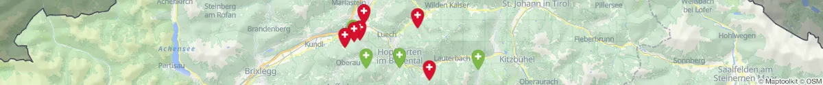 Map view for Pharmacies emergency services nearby Hopfgarten im Brixental (Kitzbühel, Tirol)